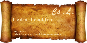 Csutor Leontina névjegykártya